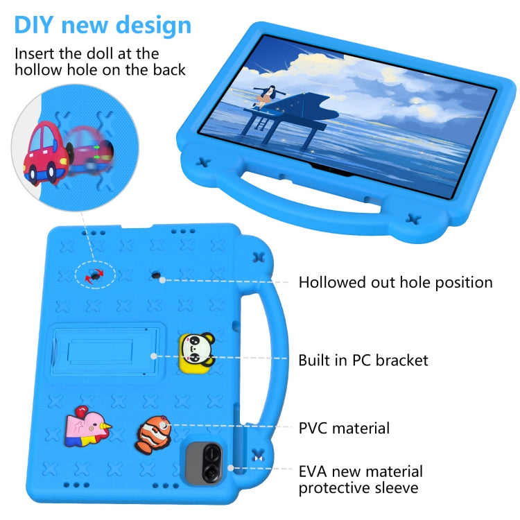For Honor Pad X8a Handle Kickstand Children EVA Shockproof Tablet Case(Sky Blue) - Honor by PMC TechLife | Online Shopping South Africa | PMC TechLife | Buy Now Pay Later Mobicred