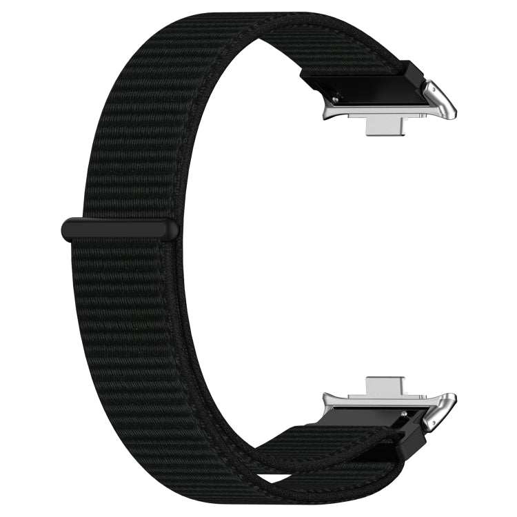 For Redmi Watch 4 / Watch 5 Nylon Loop Metal Connector Watch Band(Black) - Watch Bands by PMC TechLife | Online Shopping South Africa | PMC TechLife | Buy Now Pay Later Mobicred