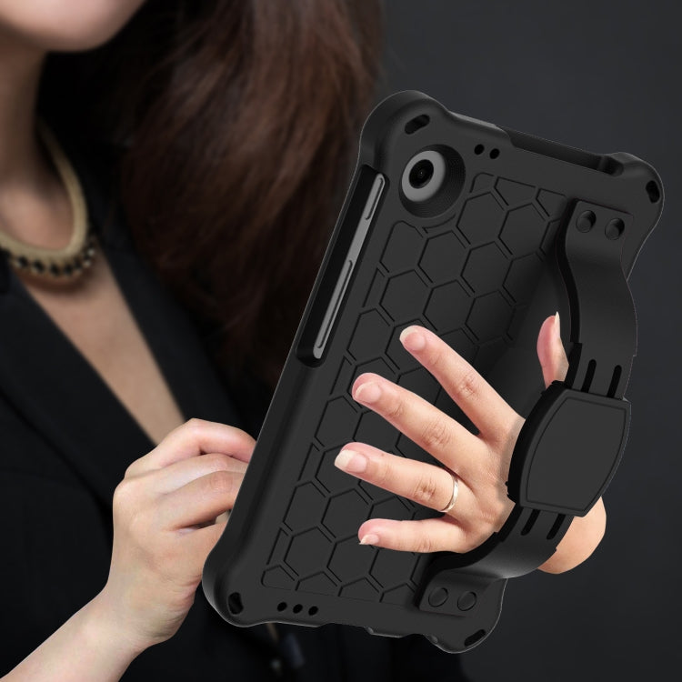 For Blackview Tab 60 8.7 2023 Honeycomb EVA Hybrid PC Tablet Case with Strap(Black+Black) - Others by PMC TechLife | Online Shopping South Africa | PMC TechLife | Buy Now Pay Later Mobicred