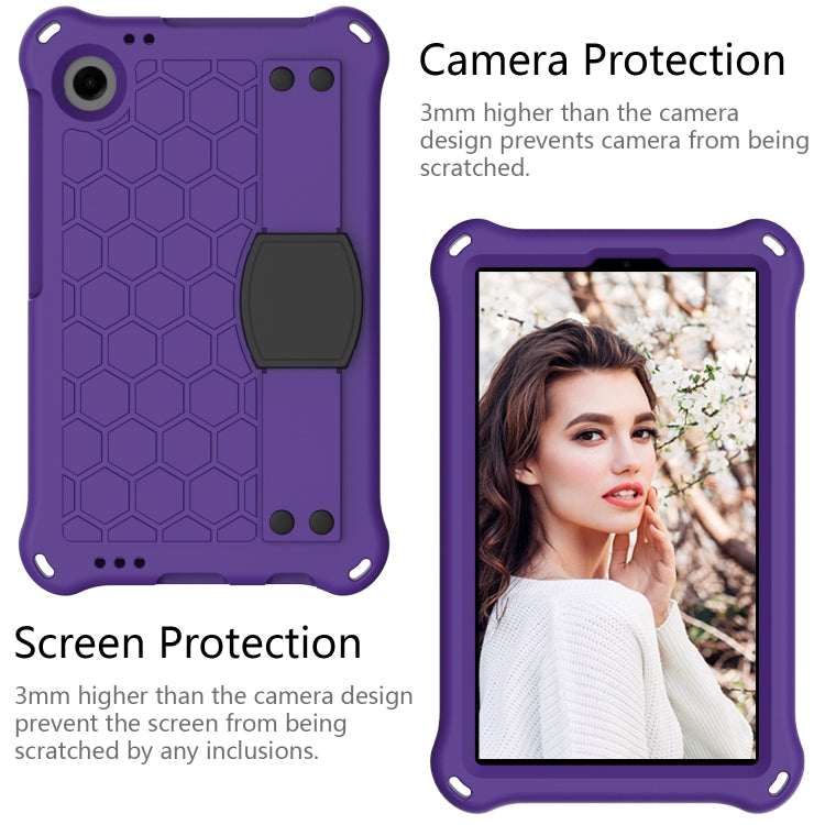 For Blackview Tab 60 8.7 2023 Honeycomb EVA Hybrid PC Tablet Case with Strap(Purple+Black) - Others by PMC TechLife | Online Shopping South Africa | PMC TechLife