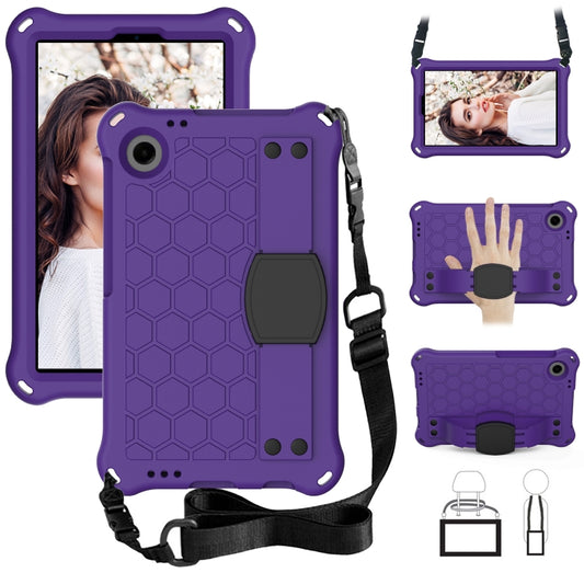 For Alcatel Joy Tab2 2020 / 3T 8.0 Honeycomb EVA Hybrid PC Tablet Case with Strap(Purple+Black) - Others by PMC Jewellery | Online Shopping South Africa | PMC Jewellery | Buy Now Pay Later Mobicred