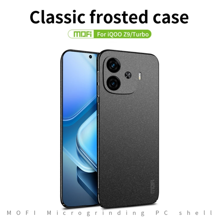 For vivo iQOO Z9 Turbo / iQOO Z9 MOFI Fandun Series Frosted PC Ultra-thin All-inclusive Phone Case(Black) - vivo Cases by MOFI | Online Shopping South Africa | PMC Jewellery | Buy Now Pay Later Mobicred