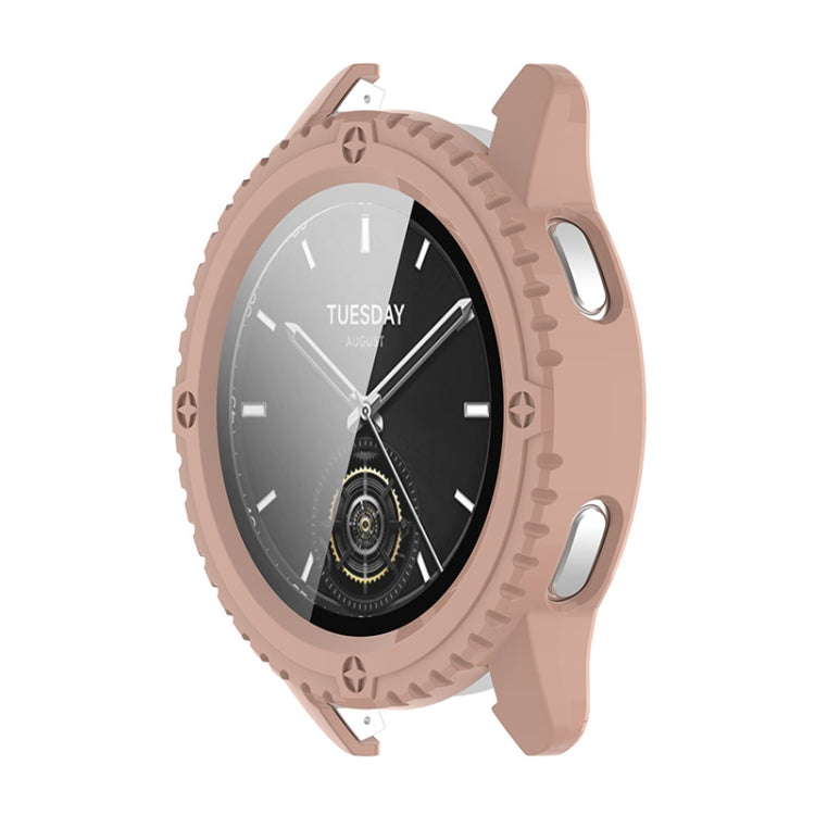 For Xiaomi Watch S3 ENKAY Hat-Prince Full Coverage PC + Tempered Glass Film Integrated Watch Case(Pink) - Watch Cases by ENKAY | Online Shopping South Africa | PMC Jewellery | Buy Now Pay Later Mobicred