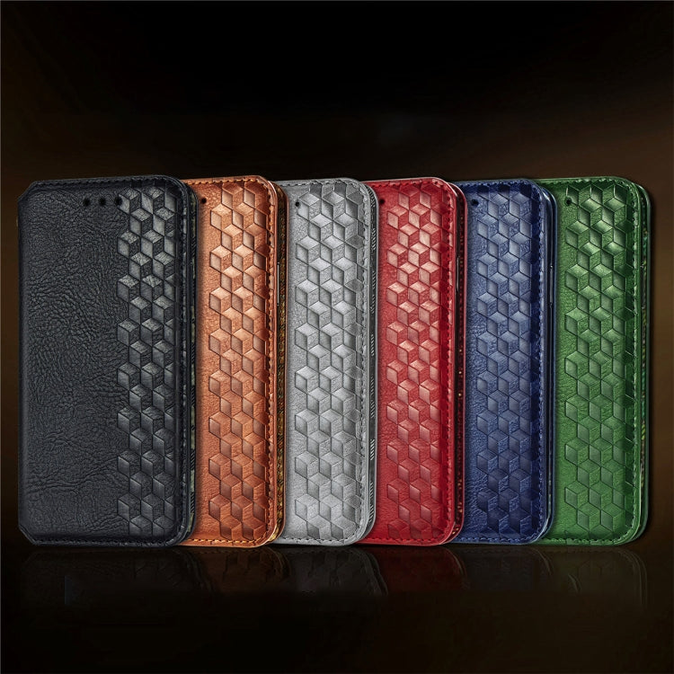For Tecno Spark Go 2024 Cubic Grid Pressed Magnetic Leather Phone Case(Red) - Tecno Cases by PMC Jewellery | Online Shopping South Africa | PMC Jewellery | Buy Now Pay Later Mobicred