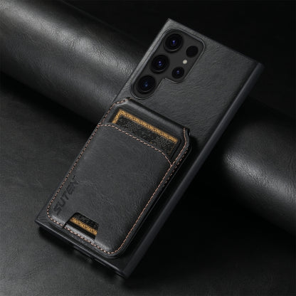 For Samsung Galaxy S24+ 5G Suteni H02 Leather Wallet Stand Back Phone Case(Black) - Galaxy S24+ 5G Cases by Suteni | Online Shopping South Africa | PMC Jewellery | Buy Now Pay Later Mobicred