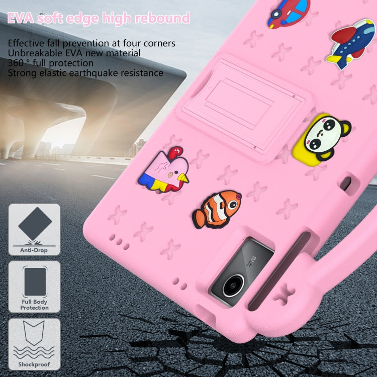For Lenovo Tab M11 / Xiaoxin Pad 2024 Handle Kickstand Children EVA Shockproof Tablet Case(Pink) - Lenovo by PMC Jewellery | Online Shopping South Africa | PMC Jewellery | Buy Now Pay Later Mobicred