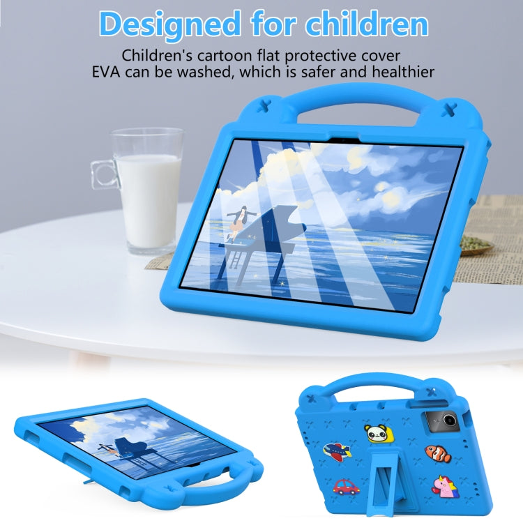 For Lenovo Tab M11 / Xiaoxin Pad 2024 Handle Kickstand Children EVA Shockproof Tablet Case(Sky Blue) - Lenovo by PMC Jewellery | Online Shopping South Africa | PMC Jewellery | Buy Now Pay Later Mobicred