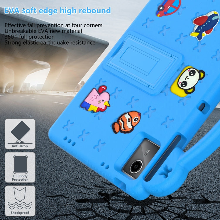 For Lenovo Tab M11 / Xiaoxin Pad 2024 Handle Kickstand Children EVA Shockproof Tablet Case(Sky Blue) - Lenovo by PMC Jewellery | Online Shopping South Africa | PMC Jewellery | Buy Now Pay Later Mobicred