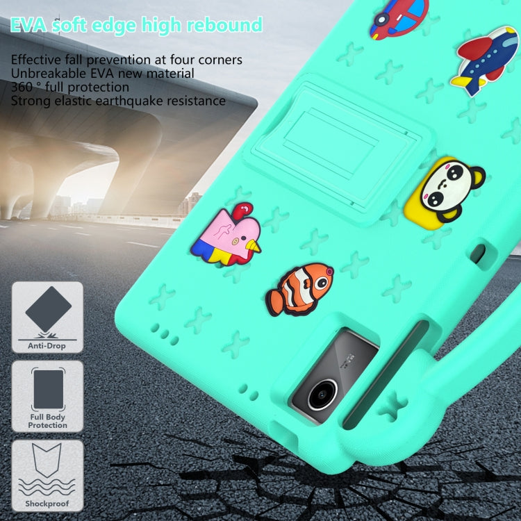 For Lenovo Tab P11 / J606F Handle Kickstand Children EVA Shockproof Tablet Case(Mint Green) - Lenovo by PMC TechLife | Online Shopping South Africa | PMC TechLife | Buy Now Pay Later Mobicred