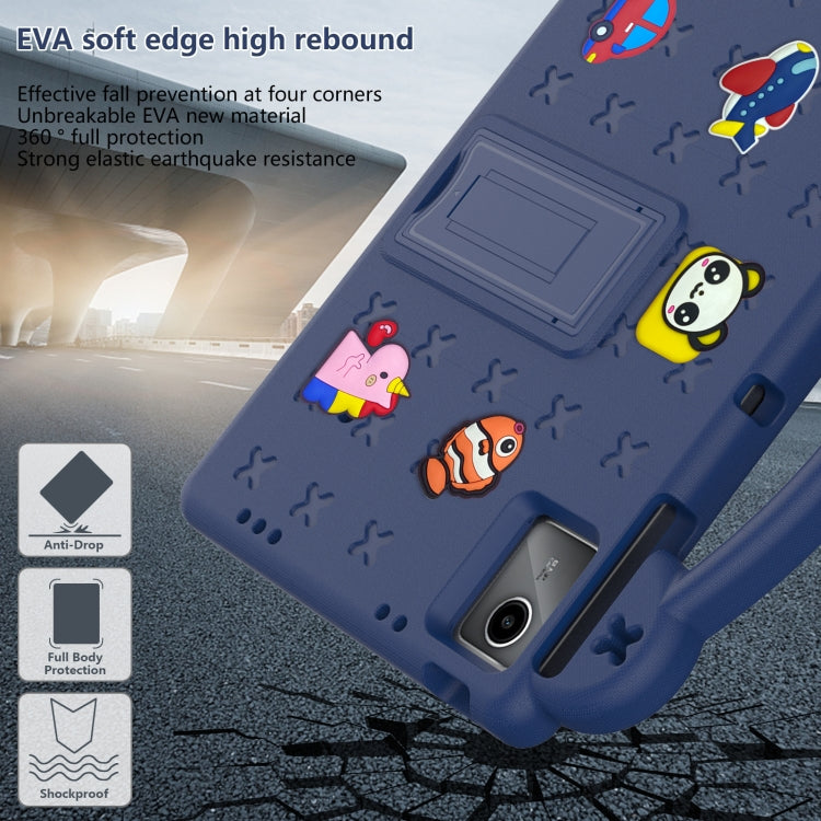 For Lenovo Tab P11 / J606F Handle Kickstand Children EVA Shockproof Tablet Case(Navy Blue) - Lenovo by PMC TechLife | Online Shopping South Africa | PMC TechLife | Buy Now Pay Later Mobicred