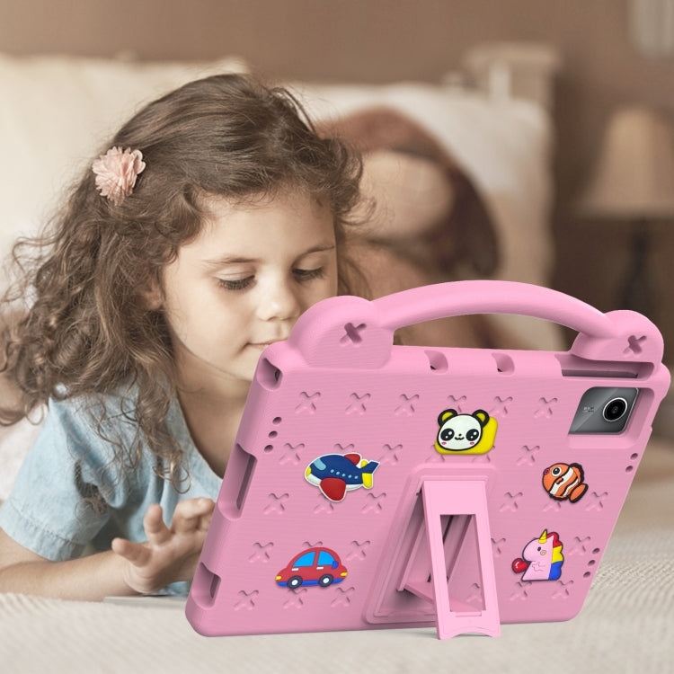 For DOOGEE T30 Pro 11 2023 Handle Kickstand Children EVA Shockproof Tablet Case(Pink) - Others by PMC Jewellery | Online Shopping South Africa | PMC Jewellery | Buy Now Pay Later Mobicred