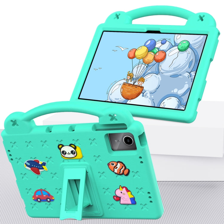For DOOGEE T30 Pro 11 2023 Handle Kickstand Children EVA Shockproof Tablet Case(Mint Green) - Others by PMC TechLife | Online Shopping South Africa | PMC TechLife | Buy Now Pay Later Mobicred