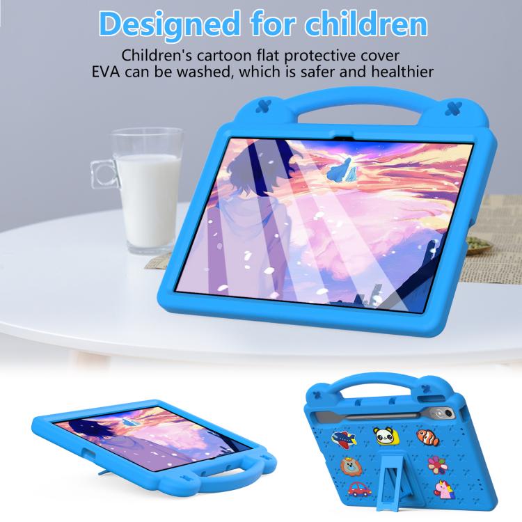 For  Lenovo Xiaoxin Pad Pro 12.7 2025 Handle Kickstand Children EVA Shockproof Tablet Case(Sky Blue) - Lenovo by PMC TechLife | Online Shopping South Africa | PMC TechLife | Buy Now Pay Later Mobicred