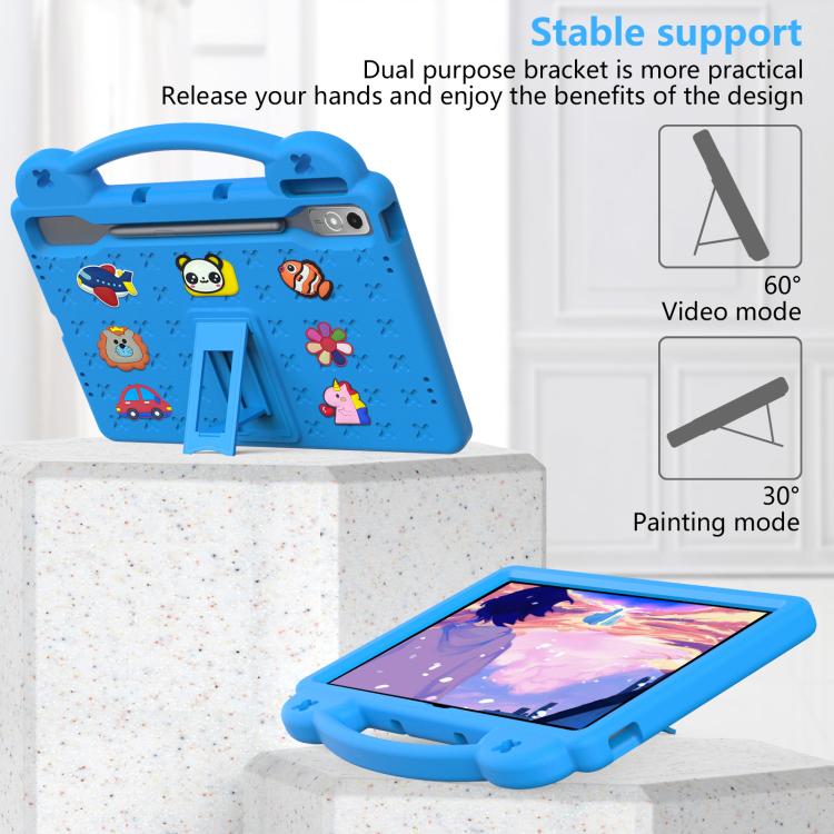 For  Lenovo Xiaoxin Pad Pro 12.7 2025 Handle Kickstand Children EVA Shockproof Tablet Case(Sky Blue) - Lenovo by PMC TechLife | Online Shopping South Africa | PMC TechLife | Buy Now Pay Later Mobicred