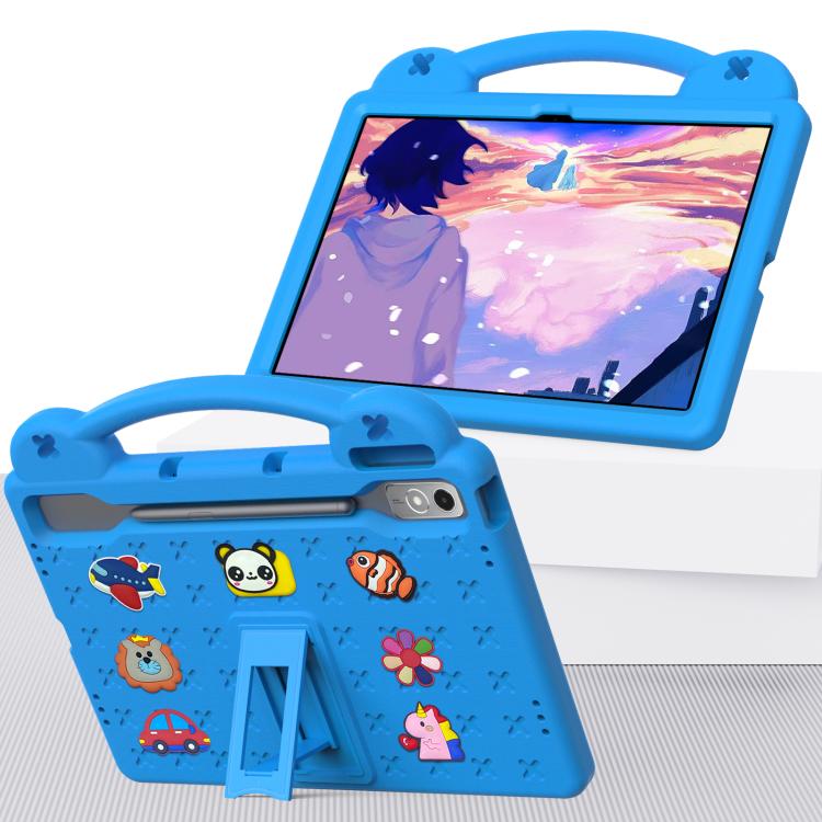 For  Lenovo Xiaoxin Pad Pro 12.7 2025 Handle Kickstand Children EVA Shockproof Tablet Case(Sky Blue) - Lenovo by PMC TechLife | Online Shopping South Africa | PMC TechLife | Buy Now Pay Later Mobicred