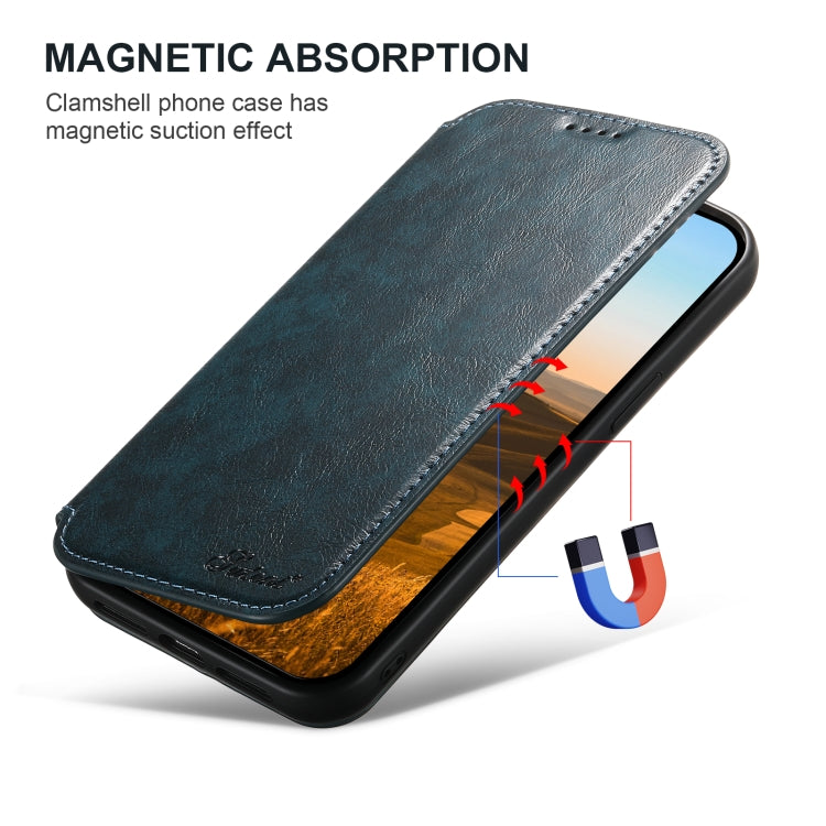 For iPhone 16 Pro Max Suteni J05 Leather Magnetic MagSafe Phone Case(Blue) - iPhone 16 Pro Max Cases by Suteni | Online Shopping South Africa | PMC Jewellery | Buy Now Pay Later Mobicred