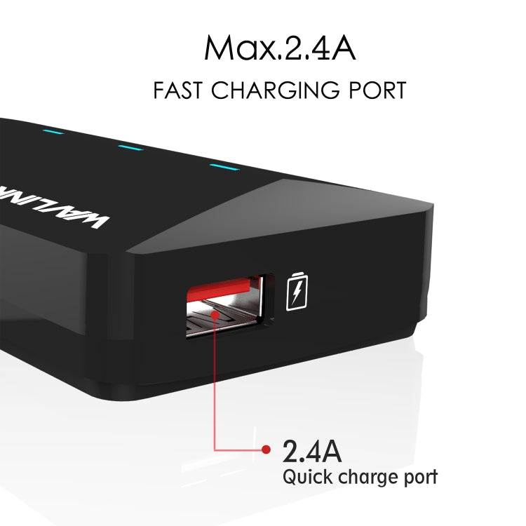 WAVLINK WL-UH3042P1 2.4A Fast Charging Adapter for Keyboard Mouse 4-Port USB3.0 HUB(AU Plug) - USB 3.0 HUB by WAVLINK | Online Shopping South Africa | PMC Jewellery | Buy Now Pay Later Mobicred