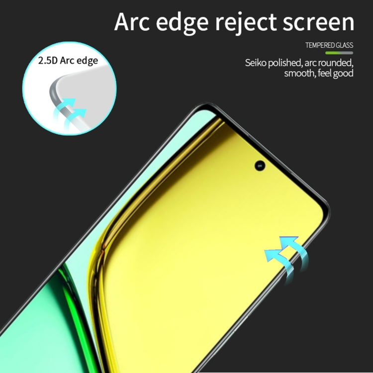 For Realme C67 5G MOFI 9H 2.5D Full Screen Tempered Glass Film(Black) - C67 Tempered Glass by MOFI | Online Shopping South Africa | PMC Jewellery