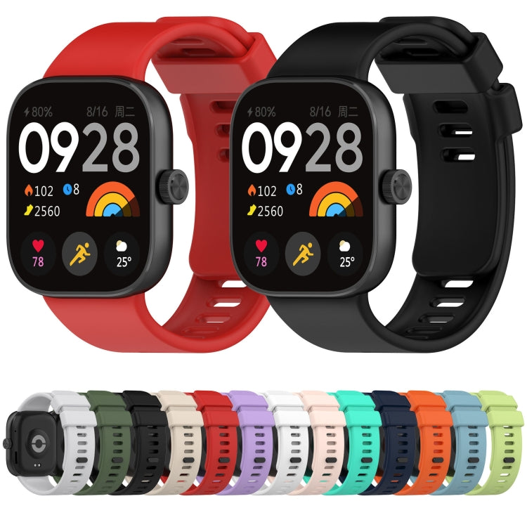 For Redmi Watch 4 Solid Color Silicone Sports Watch Band(Dark Green) - Watch Bands by PMC TechLife | Online Shopping South Africa | PMC TechLife