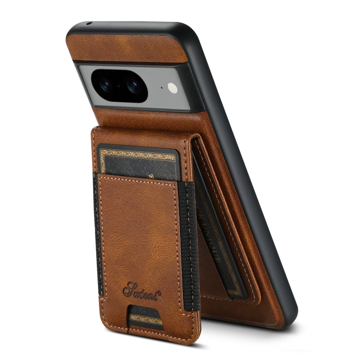 For Google Pixel 8 Pro Suteni H17 Oil Eax Leather Detachable Wallet Phone Case(Brown) - Google Cases by Suteni | Online Shopping South Africa | PMC Jewellery | Buy Now Pay Later Mobicred