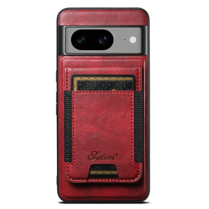 For Google Pixel 8 Pro Suteni H17 Oil Eax Leather Detachable Wallet Phone Case(Red) - Google Cases by Suteni | Online Shopping South Africa | PMC Jewellery | Buy Now Pay Later Mobicred