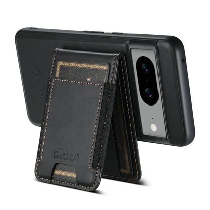 For Google Pixel 6a Suteni H17 Oil Eax Leather Detachable Wallet Phone Case(Black) - Google Cases by Suteni | Online Shopping South Africa | PMC Jewellery | Buy Now Pay Later Mobicred