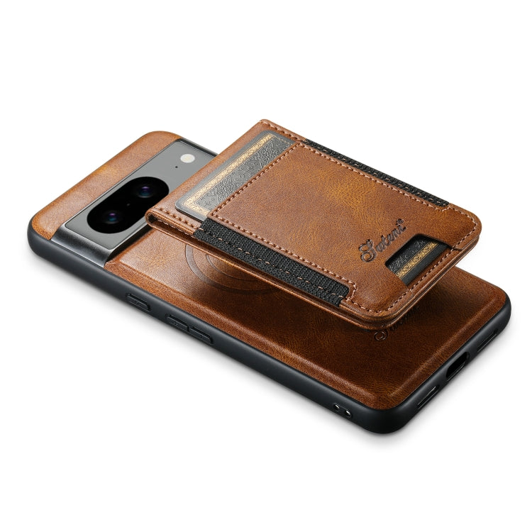 For Google Pixel 6a Suteni H17 Oil Eax Leather Detachable Wallet Phone Case(Brown) - Google Cases by Suteni | Online Shopping South Africa | PMC Jewellery | Buy Now Pay Later Mobicred