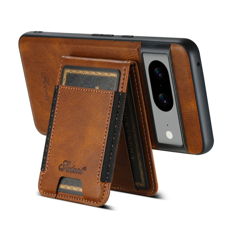 For Google Pixel 6 Pro Suteni H17 Oil Eax Leather Detachable Wallet Phone Case(Brown) - Google Cases by Suteni | Online Shopping South Africa | PMC Jewellery | Buy Now Pay Later Mobicred