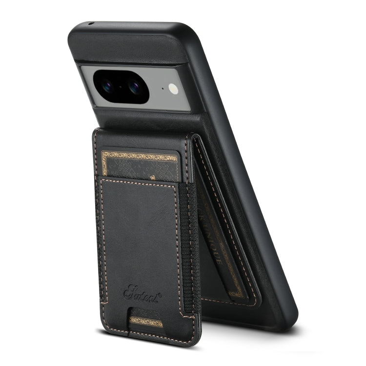 For Google Pixel 6 Suteni H17 Oil Eax Leather Detachable Wallet Phone Case(Black) - Google Cases by Suteni | Online Shopping South Africa | PMC Jewellery | Buy Now Pay Later Mobicred