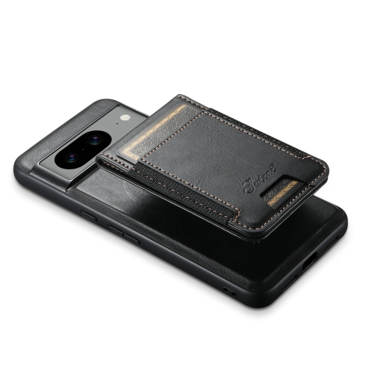 For Google Pixel 6 Suteni H17 Oil Eax Leather Detachable Wallet Phone Case(Black) - Google Cases by Suteni | Online Shopping South Africa | PMC Jewellery | Buy Now Pay Later Mobicred