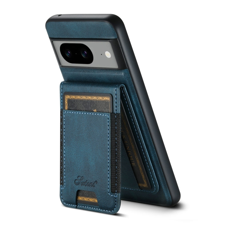 For Google Pixel 6 Suteni H17 Oil Eax Leather Detachable Wallet Phone Case(Blue) - free shipping - PMC Jewellery - Order now!