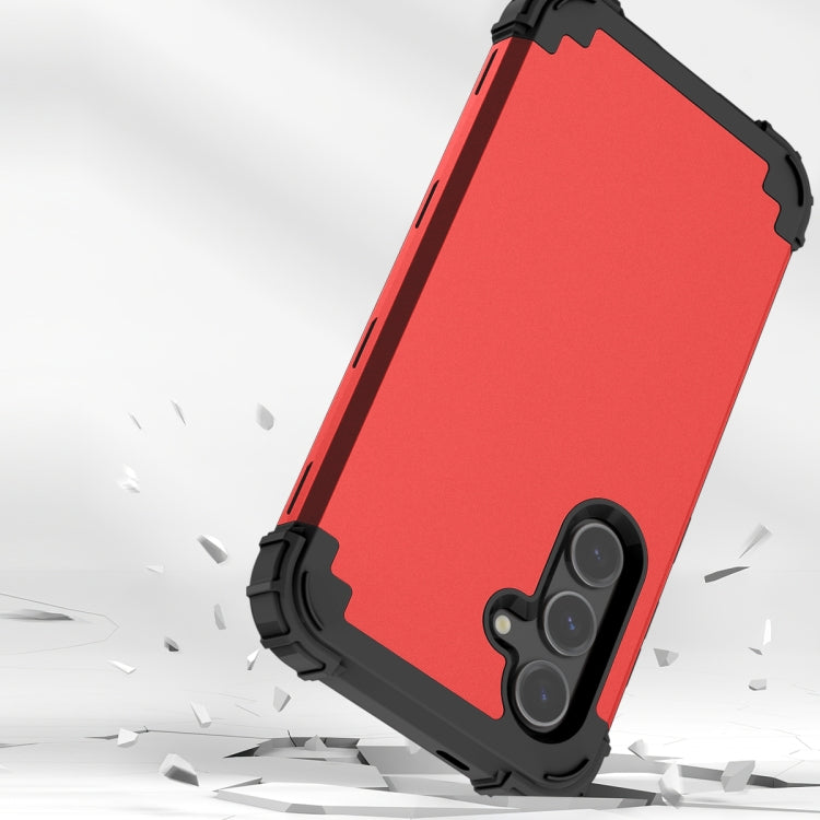 For Samsung Galaxy S24+ 5G 3 in 1 Silicone Hybrid PC Shockproof Phone Case(Red) - free shipping - PMC TechLife - Order now!