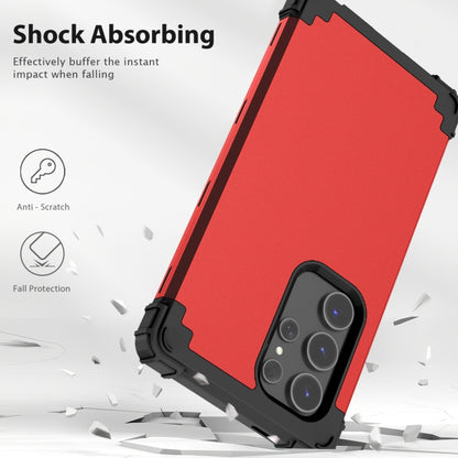 For Samsung Galaxy S24 Ultra 5G 3 in 1 Silicone Hybrid PC Shockproof Phone Case(Red) - Galaxy S24 Ultra 5G Cases by PMC Jewellery | Online Shopping South Africa | PMC Jewellery