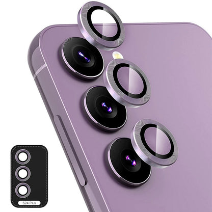 For Samsung Galaxy S24+ 5G ENKAY Hat-Prince 9H Rear Camera Lens Aluminium Alloy Tempered Glass Film(Purple) - Galaxy S24+ 5G Tempered Glass by ENKAY | Online Shopping South Africa | PMC Jewellery | Buy Now Pay Later Mobicred