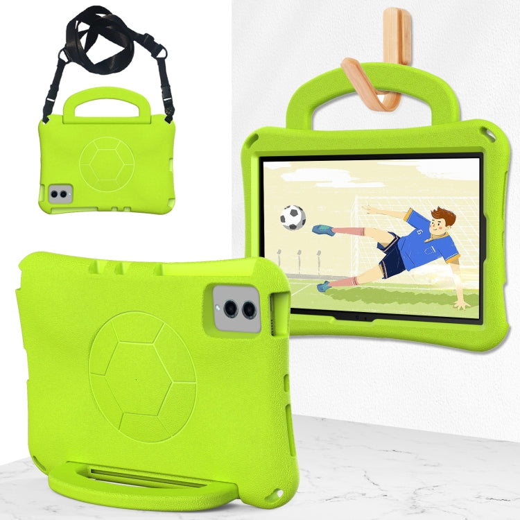 For Samsung Galaxy Tab S9 FE 11 X510 2023 Handle Football Shaped EVA Shockproof Tablet Case(Grass Green) - Galaxy Tab S9 FE by PMC Jewellery | Online Shopping South Africa | PMC Jewellery | Buy Now Pay Later Mobicred