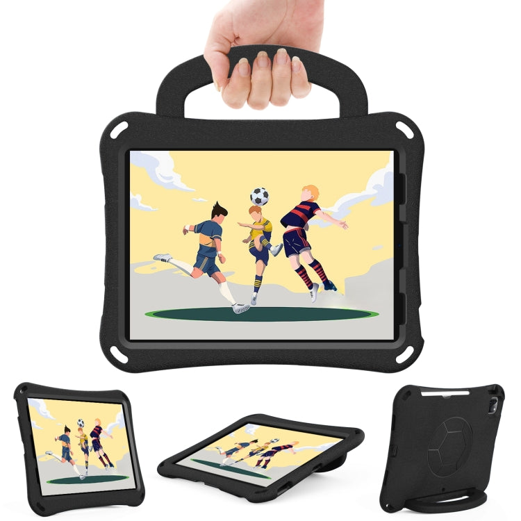 For iPad Air 11 2024 Handle Football Shaped EVA Shockproof Tablet Case(Black) - iPad Air 11 2024 Cases by PMC Jewellery | Online Shopping South Africa | PMC Jewellery | Buy Now Pay Later Mobicred