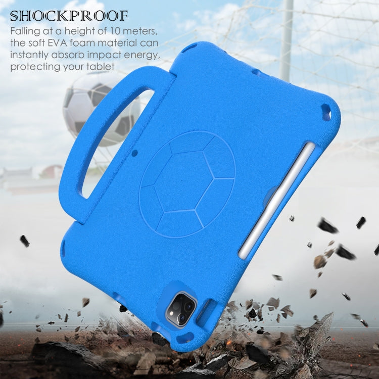 For iPad Air 11 2024 Handle Football Shaped EVA Shockproof Tablet Case(Blue) - iPad Air 11 2024 Cases by PMC Jewellery | Online Shopping South Africa | PMC Jewellery | Buy Now Pay Later Mobicred