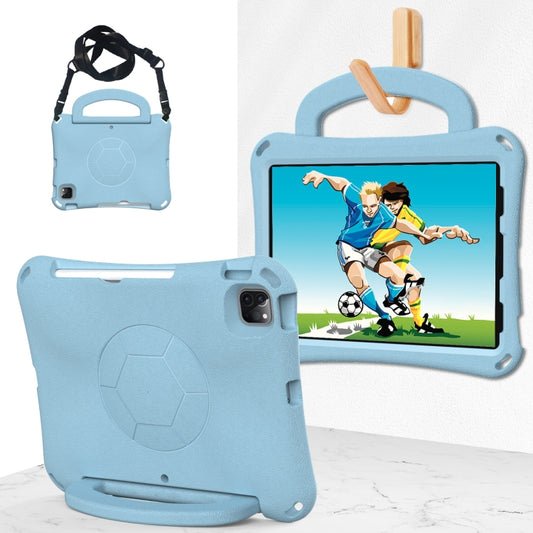 For iPad Air 11 2024 Handle Football Shaped EVA Shockproof Tablet Case(Light Blue) - iPad Air 11 2024 Cases by PMC Jewellery | Online Shopping South Africa | PMC Jewellery | Buy Now Pay Later Mobicred