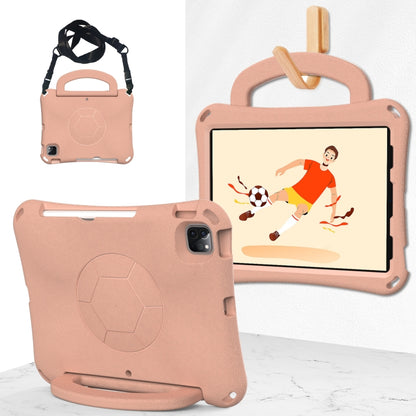 For iPad Air 11 2024 Handle Football Shaped EVA Shockproof Tablet Case(Light Pink) - iPad Air 11 2024 Cases by PMC Jewellery | Online Shopping South Africa | PMC Jewellery | Buy Now Pay Later Mobicred