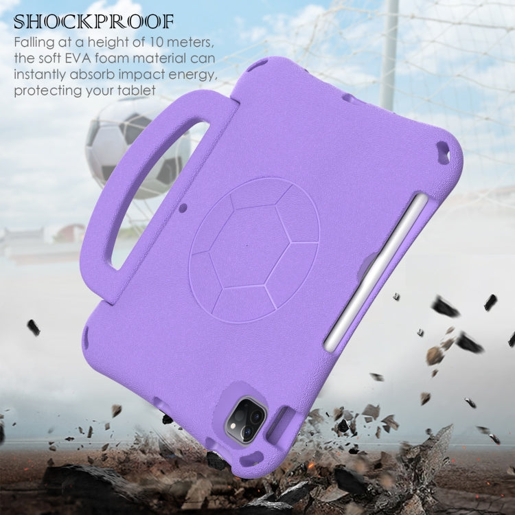 For iPad Pro 11 2024 Handle Football Shaped EVA Shockproof Tablet Case(Light Purple) - iPad Pro 11 2024 Cases by PMC Jewellery | Online Shopping South Africa | PMC Jewellery | Buy Now Pay Later Mobicred