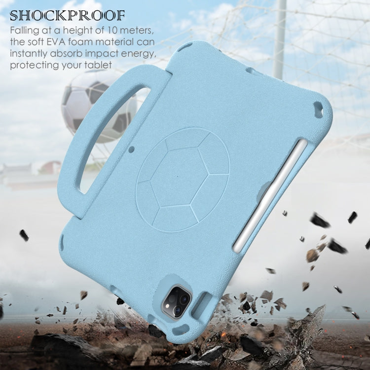 For iPad Pro 11 2024 Handle Football Shaped EVA Shockproof Tablet Case(Light Blue) - iPad Pro 11 2024 Cases by PMC TechLife | Online Shopping South Africa | PMC TechLife | Buy Now Pay Later Mobicred