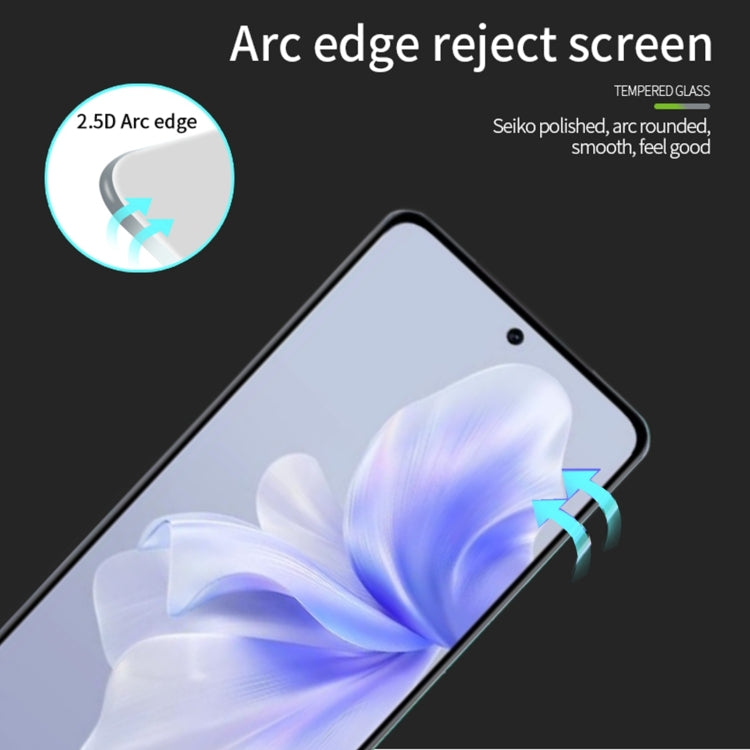 For vivo S18e MOFI 9H 2.5D Full Screen Tempered Glass Film(Black) - vivo Tempered Glass by MOFI | Online Shopping South Africa | PMC TechLife