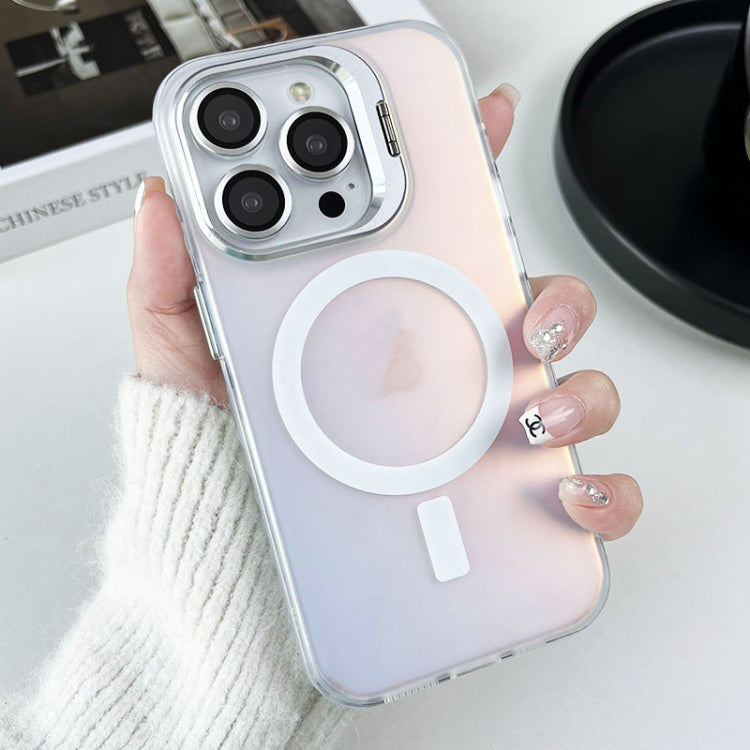 For iPhone 12 Pro Max MagSafe Lens Holder PC Hybrid TPU Phone Case(White) - iPhone 12 Pro Max Cases by PMC TechLife | Online Shopping South Africa | PMC TechLife