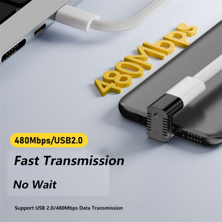 Type-C Female to Micro USB Male Adapter Data Charging Transmission, Specification:Type-C Female to Micro Male Left Bend - Cable & Adapters by PMC TechLife | Online Shopping South Africa | PMC TechLife