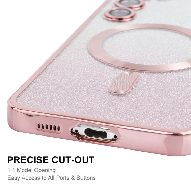 For Samsung Galaxy S24 5G ENKAY Hat-Prince Magnetic Glitter Plated TPU Phone Case with Lens Film(Golden) - Galaxy S24 5G Cases by ENKAY | Online Shopping South Africa | PMC Jewellery | Buy Now Pay Later Mobicred