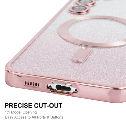 For Samsung Galaxy S24+ 5G ENKAY Hat-Prince Magnetic Glitter Plated TPU Phone Case with Lens Film(Pink) - Galaxy S24+ 5G Cases by ENKAY | Online Shopping South Africa | PMC Jewellery | Buy Now Pay Later Mobicred