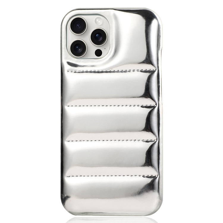 For iPhone 15 Pro Max Laser Aurora Down Jacket All-inclusive Phone Case(Silver) - iPhone 15 Pro Max Cases by PMC TechLife | Online Shopping South Africa | PMC TechLife | Buy Now Pay Later Mobicred