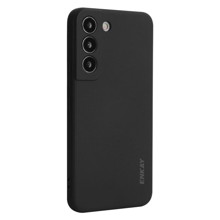 For Samsung Galaxy S25+ 5G ENKAY Liquid Silicone Soft Shockproof Phone Case(Black) - free shipping - PMC Jewellery - Order now!