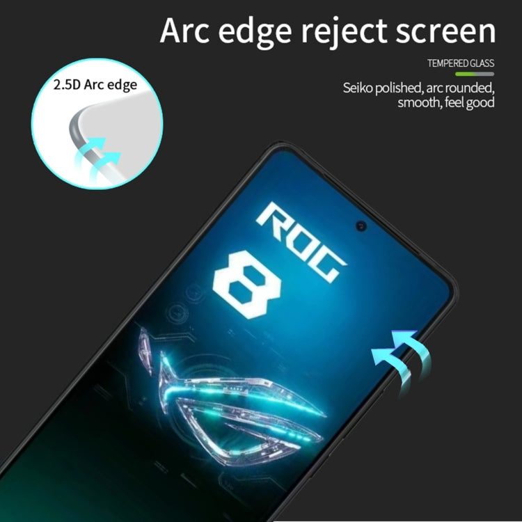 For ASUS ROG Phone 8 MOFI 9H 2.5D Full Screen Tempered Glass Film(Black) - ASUS Tempered Glass by MOFI | Online Shopping South Africa | PMC Jewellery