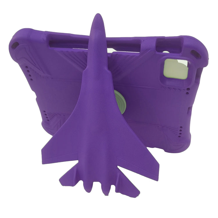 For iPad Air 11 2024 360 Rotation Aircraft Holder EVA Shockproof Tablet Case(Purple) - iPad Air 11 2024 Cases by PMC Jewellery | Online Shopping South Africa | PMC Jewellery | Buy Now Pay Later Mobicred
